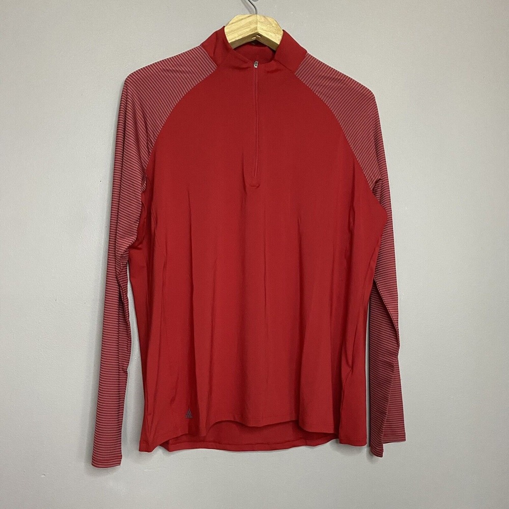 Adidas Stripe Quarter Zip Pullover Women's Size 2XL